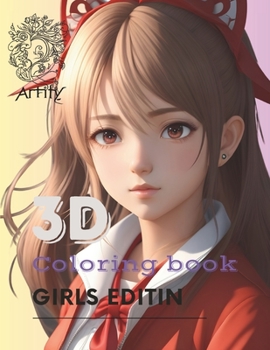 Paperback 3D Coloring Book: beautiful 3D girls coloring book