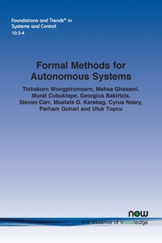 Paperback Formal Methods for Autonomous Systems Book