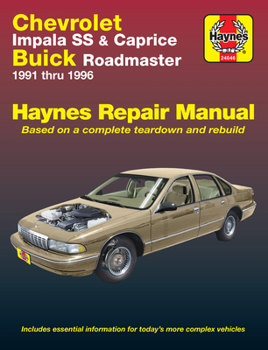 Paperback Chevrolet Impala SS & Buick Roadmaster 1991-96 Book