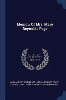 Paperback Memoir Of Mrs. Mary Reynolds Page Book