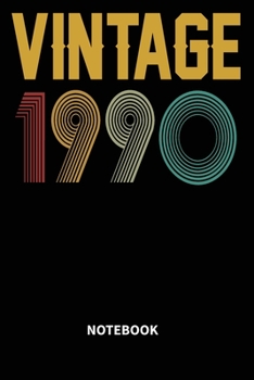 Vintage 1990 Notebook: Blank Lined Notebook – Journal for 29 years old Birthday Gift Idea