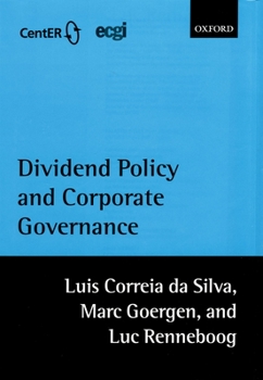 Hardcover Dividend Policy and Corporate Governance Book