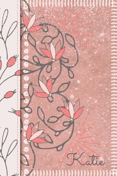 Katie: Personalized Journal Notebook with Calendar | Diary for Women and Girls | Pink