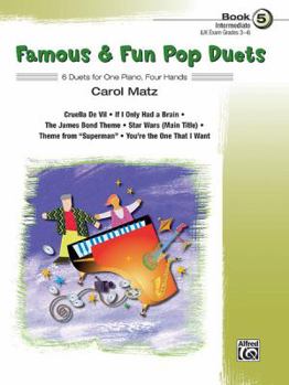 Paperback Famous & Fun Pop Duets, Bk 5: 6 Duets for One Piano, Four Hands (Famous & Fun, Bk 5) Book