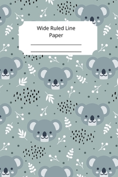 Paperback Cute Baby Koala Theme Wide Ruled Line Paper Book