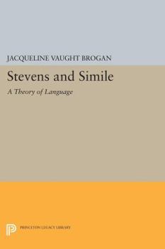 Paperback Stevens and Simile: A Theory of Language Book