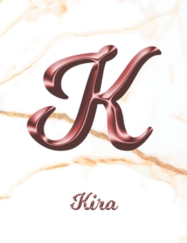 Kira: 1 Year Weekly Planner with Note Pages (12 Months) | White Marble Rose Gold Pink Effect Letter K | 2020 - 2021 | Week Planning | Monthly ... | Plan Each Day, Set Goals & Get Stuff Done