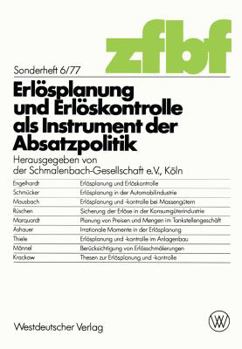 Paperback Erlösplanung Und Erlöskontrolle ALS Instrument Der Absatzpolitik [German] Book