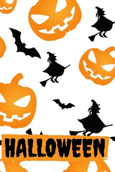 Halloween: Composition Notebook Halloween Edition Pumpkin 6x9 110 Pages Black Orange Blank Lined Paper Journal for school Girls Boys Kids Women Men