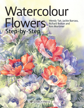 Paperback Watercolour Flowers Step-By-Step Book