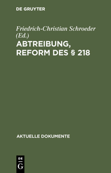 Hardcover Abtreibung, Reform des § 218 [German] Book
