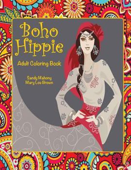 Paperback Boho Hippie Adult Coloring Book