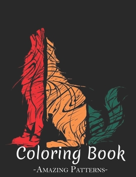 Paperback Adult Coloring Book Featuring The World'S Most Beautiful Stained For Meditative Mindfulness, Stress Relief And Relaxation ( Wolf-Animal-Colorful Color Book