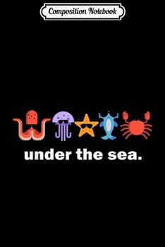 Composition Notebook: Sea Animals Sunglasses Octopus Shark Crab Star Fish Journal/Notebook Blank Lined Ruled 6x9 100 Pages