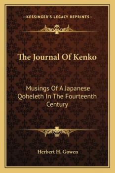 Paperback The Journal Of Kenko: Musings Of A Japanese Qoheleth In The Fourteenth Century Book