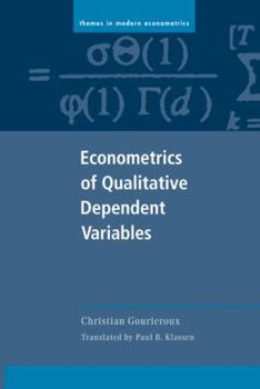 Hardcover Econometrics of Qualitative Dependent Variables Book