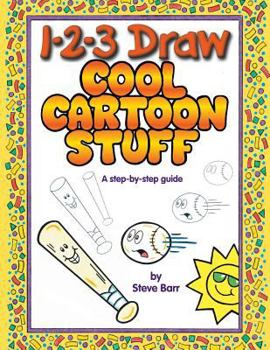 Paperback 1-2-3 Draw Cool Cartoon Stuff: A Step-By-Step Guide Book