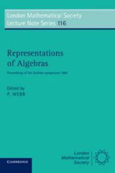 Electronics Representations of Algebras: Proceedings of the Durham Symposium 1985 Book