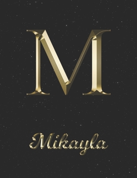 Paperback Mikayla: 1 Year Daily Planner (12 Months) - Yellow Gold Effect Letter M Initial First Name - 2020 - 2021 - 365 Pages for Planni Book