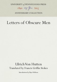 Hardcover Letters of Obscure Men Book