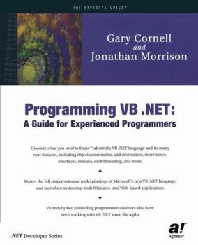 Paperback Programming VB .Net: A Guide for Experienced Programmers Book
