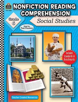 Paperback Nonfiction Reading Comprehension: Social Studies, Grd 6 Book