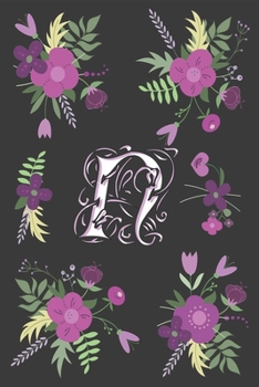 N: N  Monogram Notebook, Letter N Initial Monogram , for Kids, Girls & Women | Pink Floral with letter N glossy and smooth finish cover, (6 x 9) 120 pages