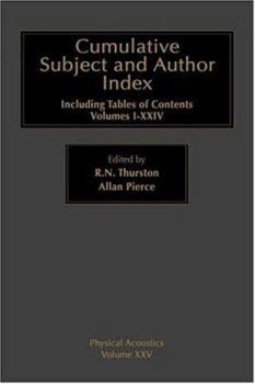 Hardcover Cumulative Subject and Author Index, Including Tables of Contents Volumes 1-23: Volume 25 Book