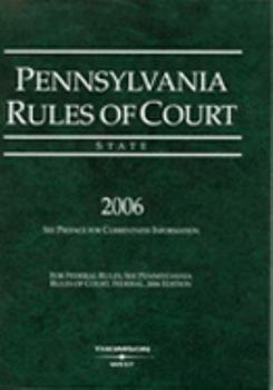 Paperback Pennsylvania Rules of Court (State 2006) Book