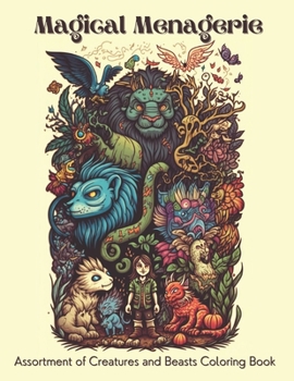 Paperback Magical Menagerie: Assortment of Creatures and Beasts Coloring Book