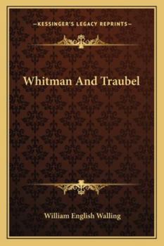 Paperback Whitman And Traubel Book