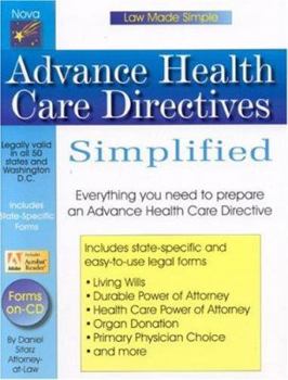 Paperback Advance Health Care Directives Simplified (Law Made Simple) Book