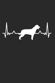 Notizheft: Blanko Notizheft mit Rotweiler Herfrequenz Cover 120 linierte Seiten Softcover A5 Format sch�nes Cover