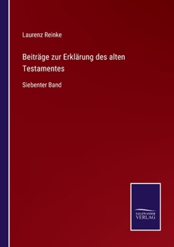 Paperback Beiträge zur Erklärung des alten Testamentes: Siebenter Band [German] Book