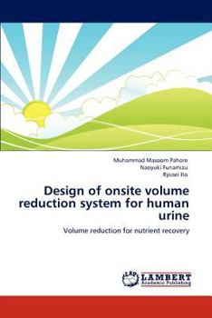 Paperback Design of onsite volume reduction system for human urine Book