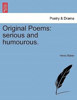 Paperback Original Poems: Serious and Humourous. Book