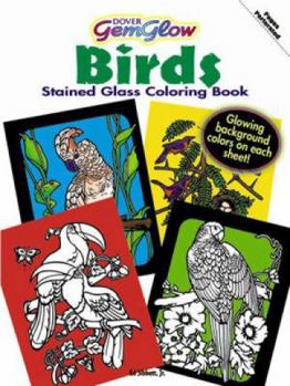 Paperback Birds Stained Glass Coloring Book
