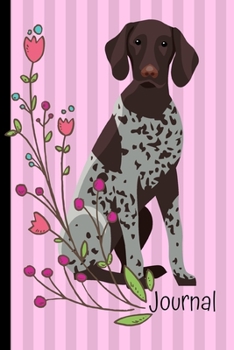 Journal: Anxiety Journal and Coloring Book 6x9 90 Pages Positive Affirmations Mandala Coloring Book German Shorthair Pointer Dog Pink Cover