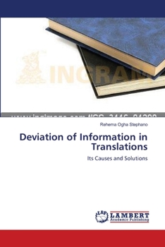 Paperback Deviation of Information in Translations Book