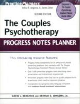 Paperback The Couples Psychotherapy Progress Notes Planner [With Book(s)] Book
