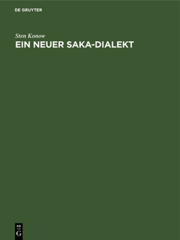 Hardcover Ein Neuer Saka-Dialekt [German] Book