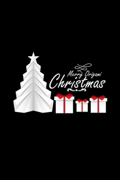 Merry Origami Christmas: 6x9 Origami blank with numbers paper notebook notes