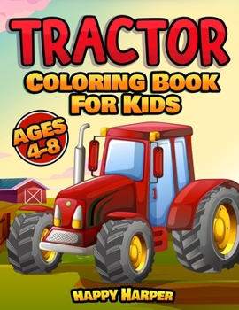 Paperback Tractor Coloring Book [Large Print] Book