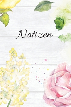Notizen: Blanko Floral Design Heft für Aufzeichnungen Lettering Handschrift | Kreatives Geschenk für Kinder und Erwachsene | Frauen Männer Freundinnen und Kollegen (German Edition)