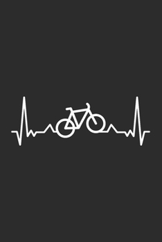 Bicycle Notebook: Bicycle Cycle Heartbeat / 6x9 Inches / 120 Sites / Ruled Paper