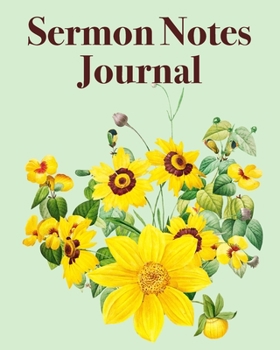 Paperback Sermon Notes Journal: An Inspirational Worship Notebook Book