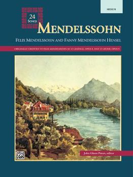 Paperback Mendelssohn -- 24 Songs: Medium Voice Book