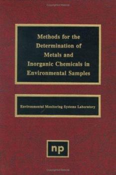 Hardcover Methods for the Determination of Metals in Environmental Samples Book