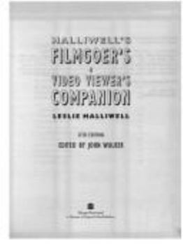 Paperback Halliwell's Filmgoer's and Video Viewer's Companion Book