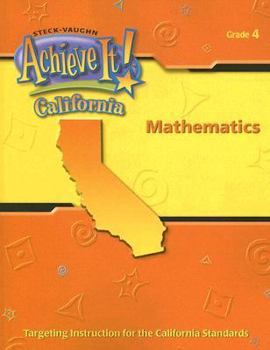 Paperback Achieve It! California Mathematics, Grade 4 [With Learning Log] Book